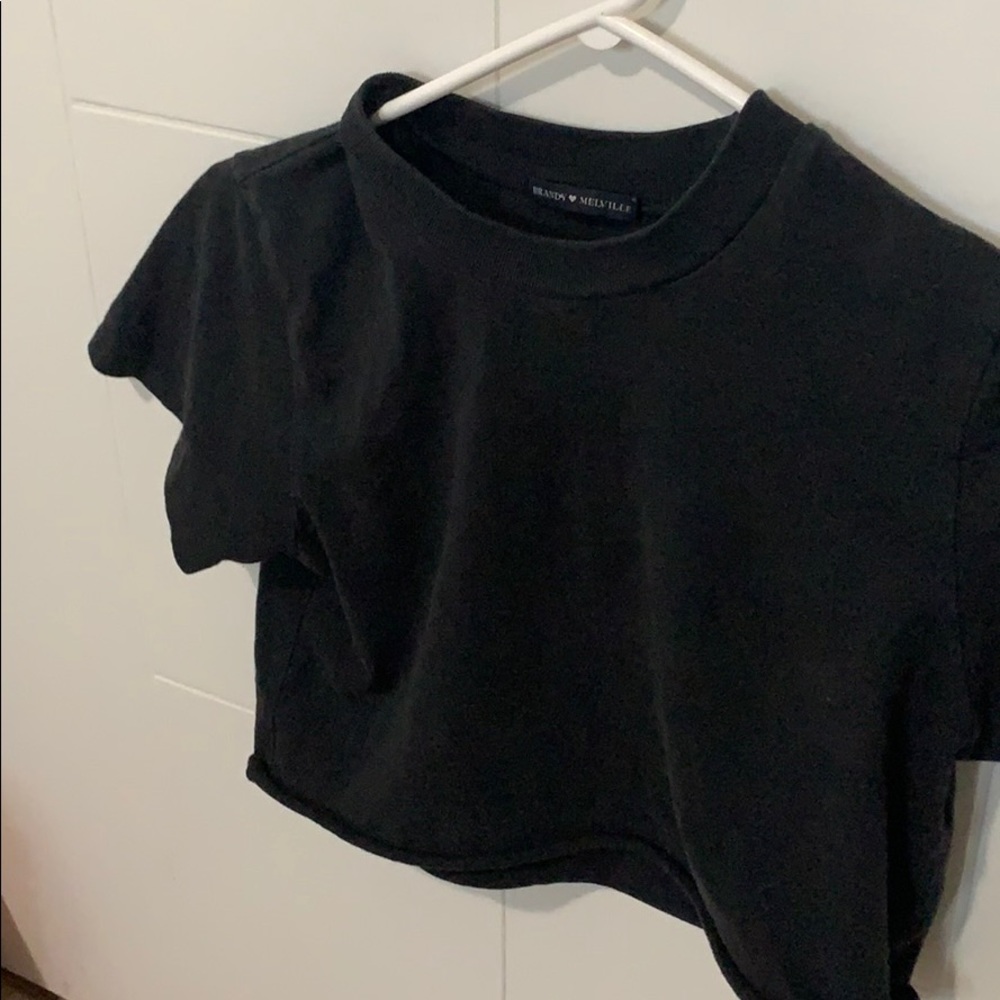 Black cropped top